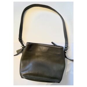 Coach Olive Green Leather Shoulder Bag